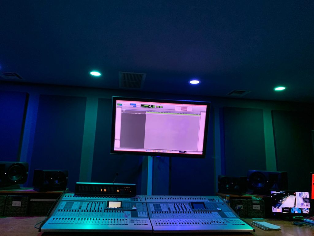 Recording console and studio equipment at Rare Monkey Studios