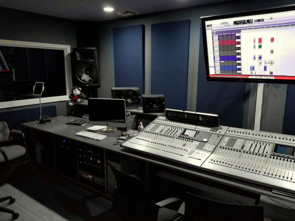 Studio A control room at Rare Monkey Studios